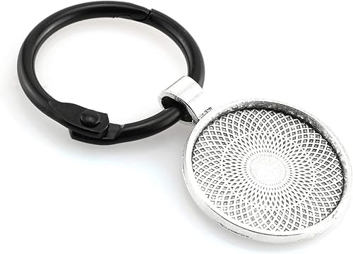 Miniatura 18 de Bandejas colgantes de bisel redondo, cabujón, base en blanco para manualidades, fotos, joyas, hallazgos, fabricación de accesorios, Plata Plata