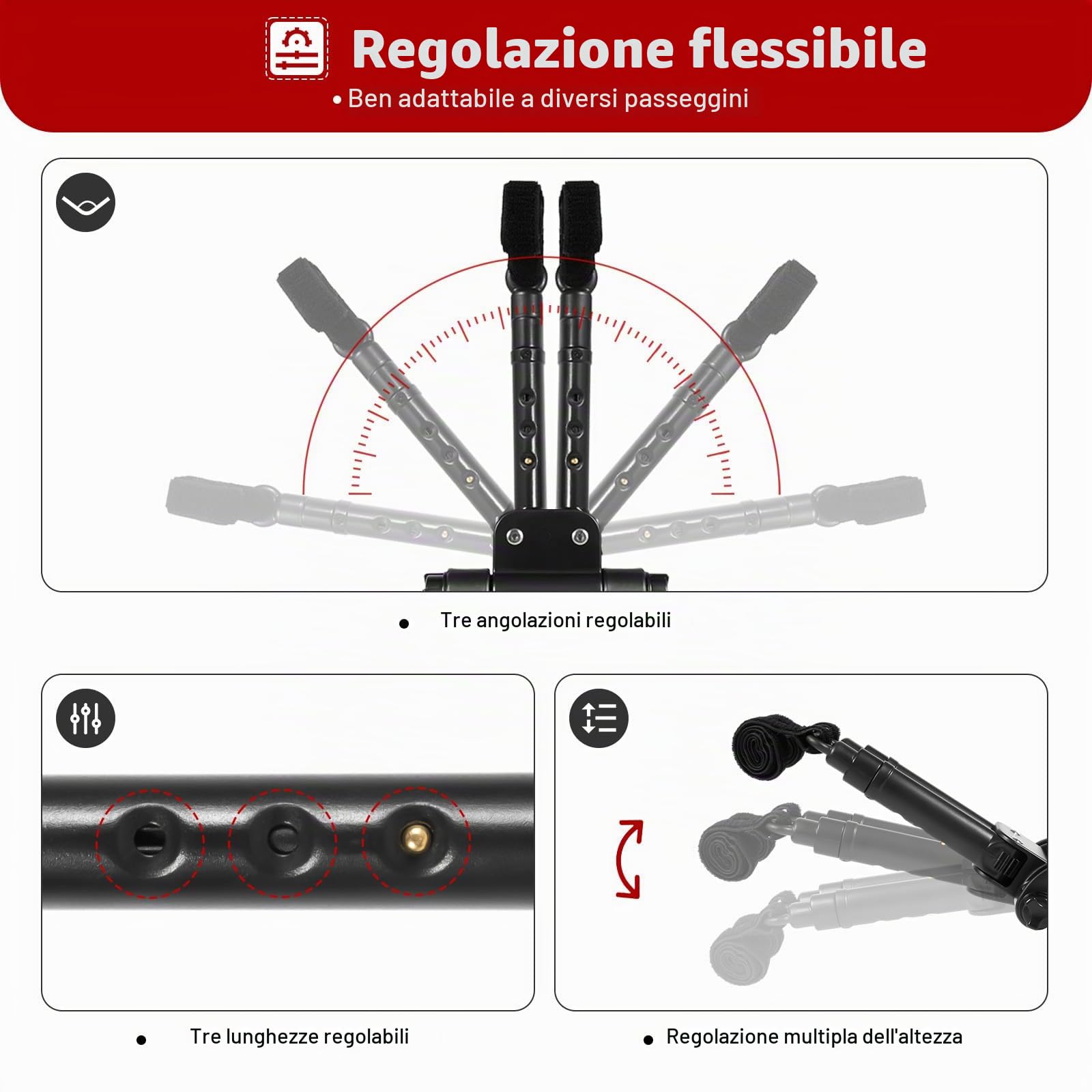 Passeggino per tutti i passeggini, passeggino con sedile, 50 kg, universale, 2 in 1, sedile rimovibile, ruote girevoli a 360°, ammortizzanti per 2-6 anni