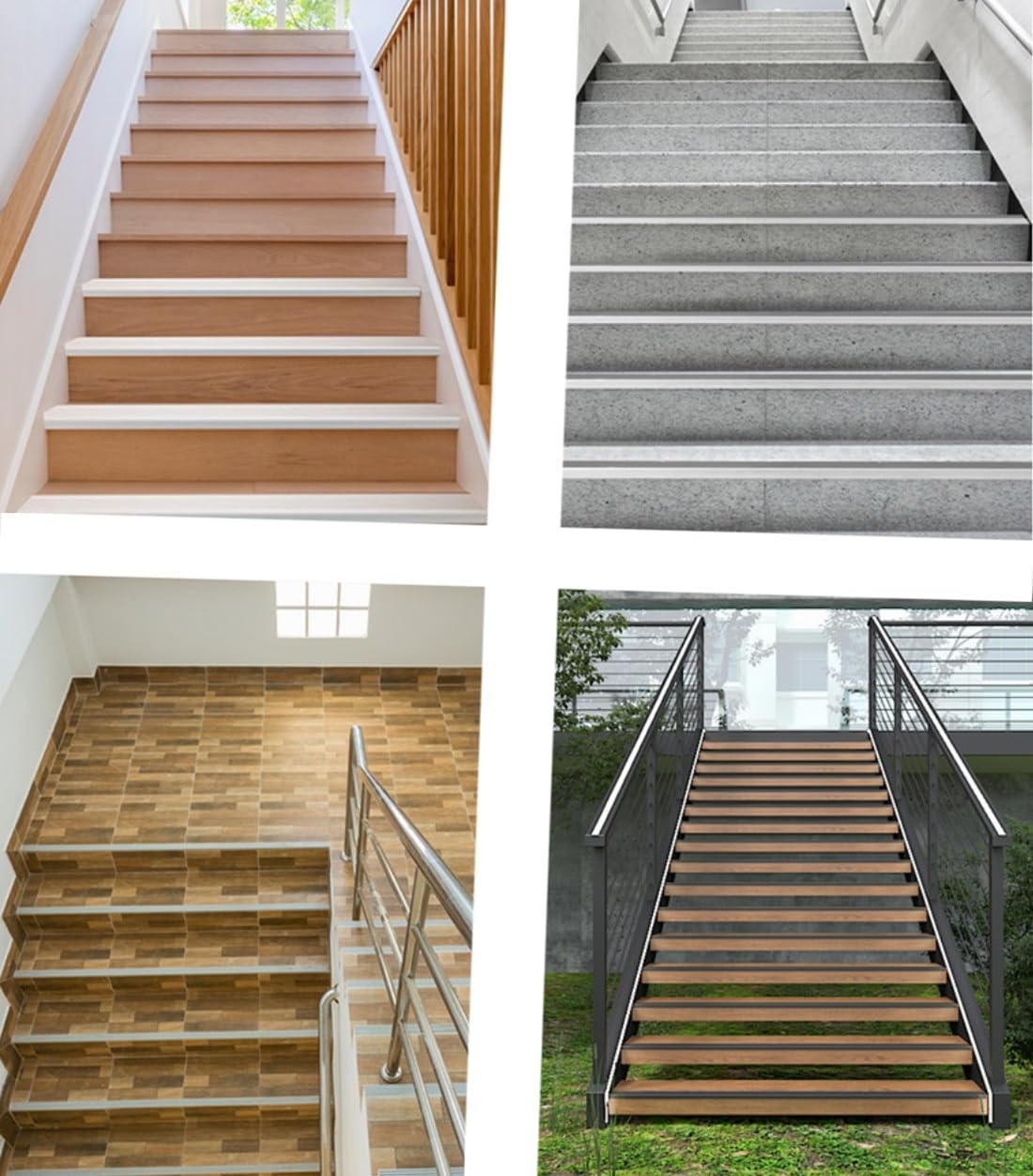 Protector De Borde De Escalera, Perfil De Aluminio Antideslizante Cantonera Protector De Borde Forma De L para Escaleras De Madera Metal Y Baldosas(Rose Gold,3pc-130cm/51in)