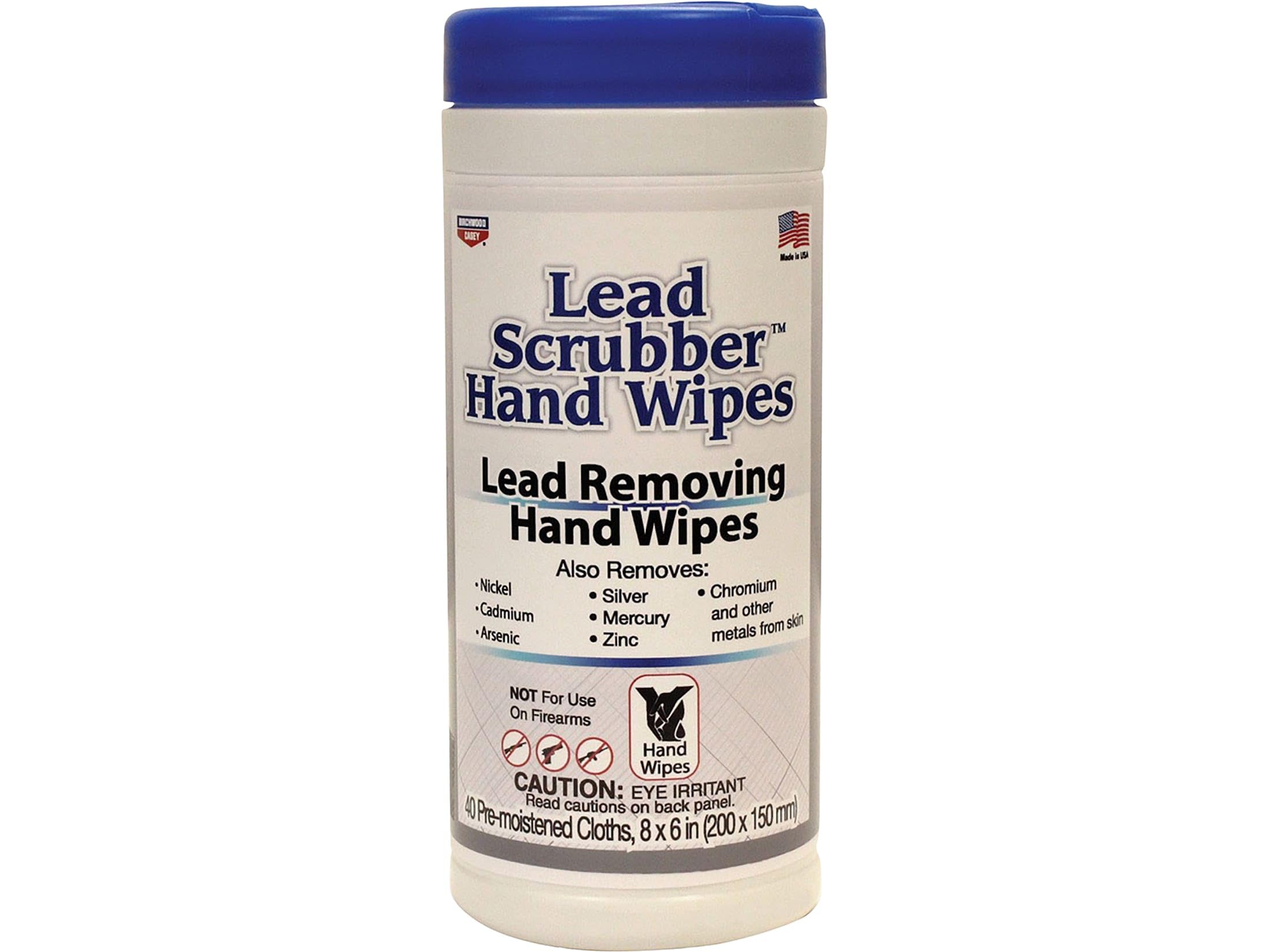 Lead Scrubber Hand Wipes, 40 Effective Pre-Moistened 8" x 6" Cleaning Towelettes for Quick Lead & Metals Removing