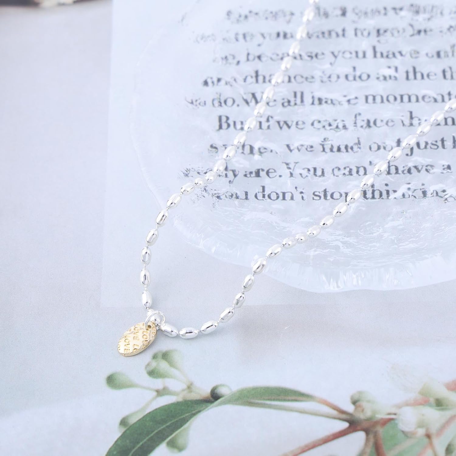 Andelaisi Boho Disc Coin Choker Necklace Vintage Tiny Coin Necklace Choker Vintage Oval Beaded Chain Necklace Oval Coin Chain Necklace Jewelry for Women - Image 4