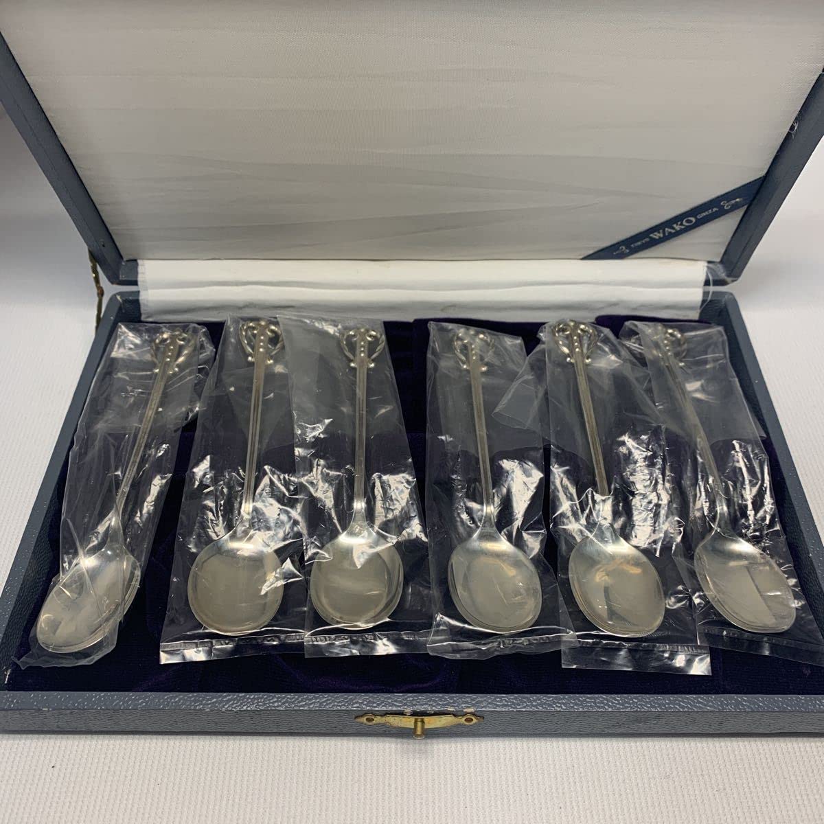 Amazon.co.jp: 純銀 銀製スプーン 6本 silver950和光 刻印 袋入り 