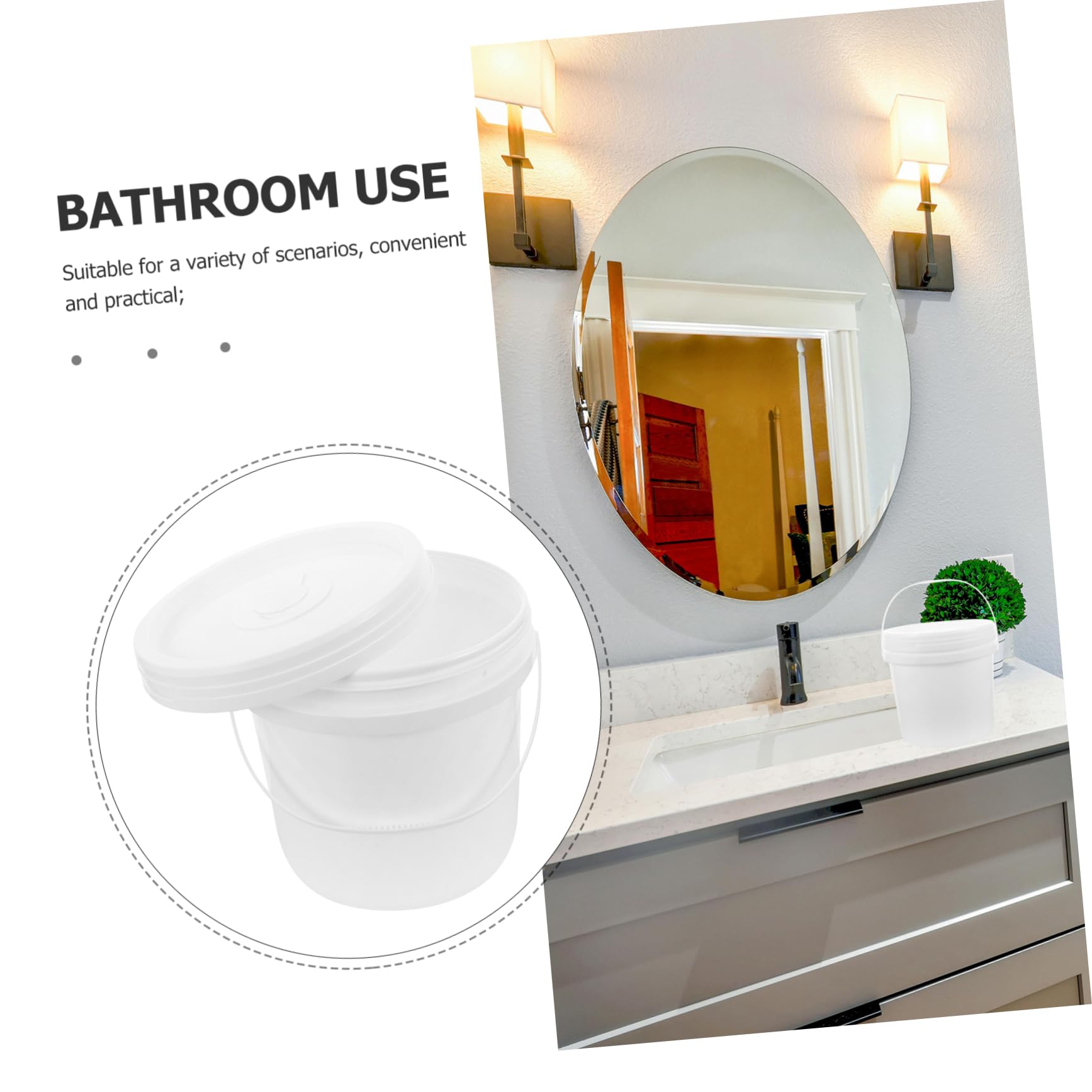 Dispensador de Toallitas Redondo 5l de Plástico Blanco