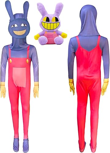 Miniatura 1 de wrigcddy Disfraz de conejo mago de Halloween para niños, increíble caricatura, disfraz de conejo, vestido morado con máscara