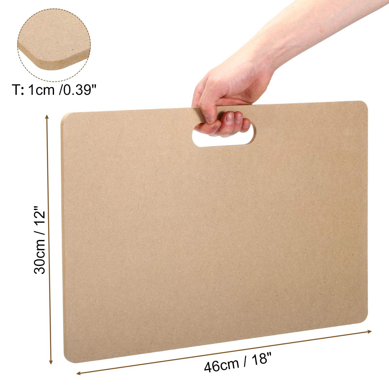 PATIKIL 5 Pack Wedging Board for Pottery 12" x 18" Clay Board Portable Plaster Modeling Board with Built-in Handle for Pottery Clay Ceramics - Image 3