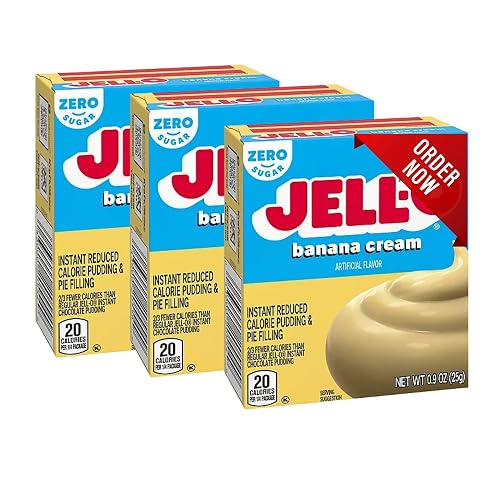 (Pack of 3) Jello Banana Cream Instant Reduce Calorie Pudding