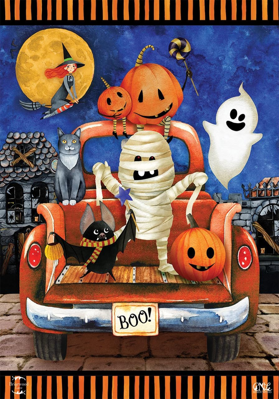 Halloween Gnomes House Flag Humor Spooky 28" x 40" Briarwood Lane