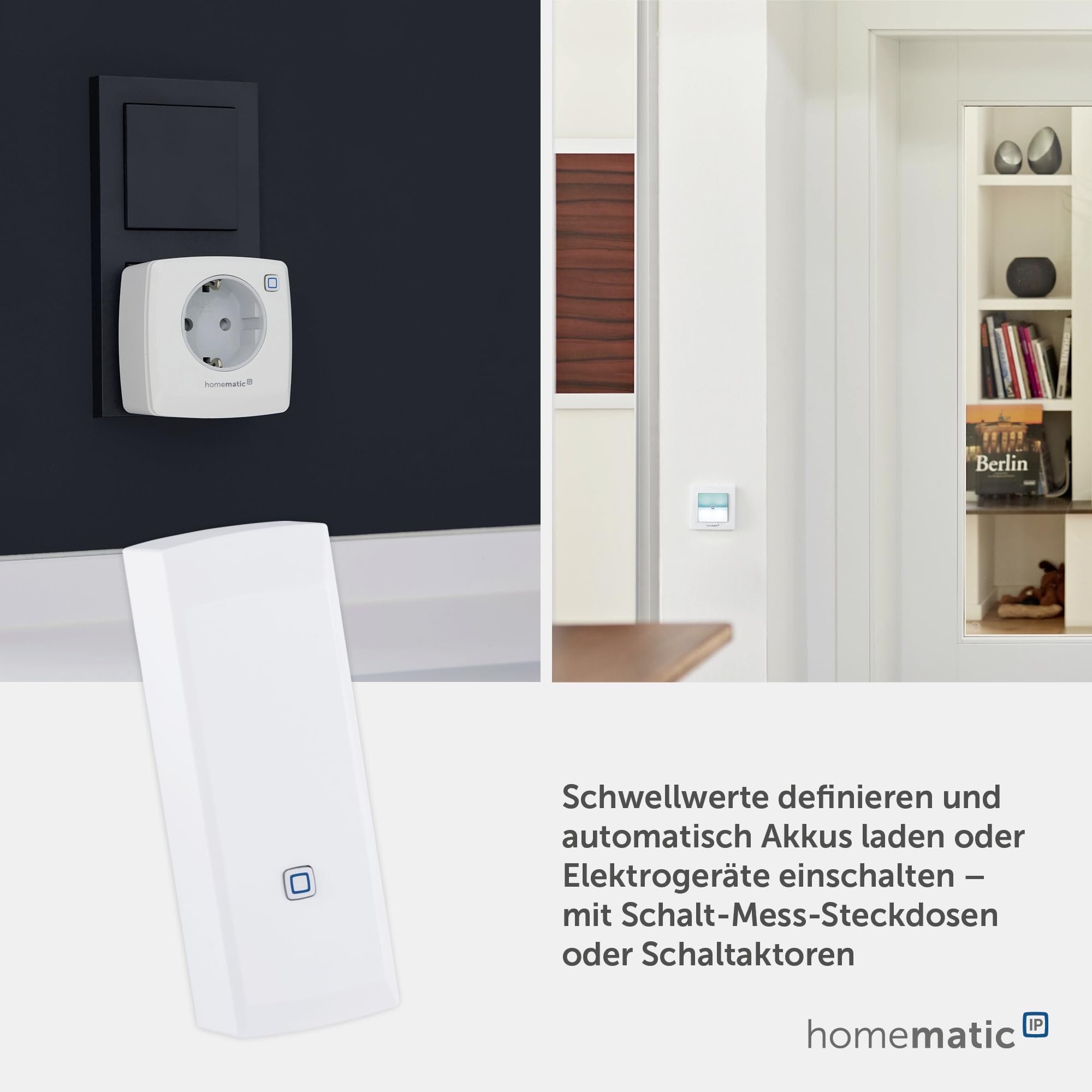 Homematic IP Smart Home Schnittstelle für Smart Meter und Haushaltszähler, Energieschnittstelle, Ernegie messen und Kosten sparen, Strom mit App überwachen, Smart Home automatisieren, 159672A0