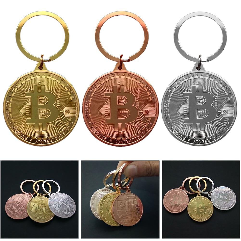 Aliexpress Bitcoin Keyring Hangarone Bitcoin Key Chain Gold Plated Bitcoin  Coin Key Chain