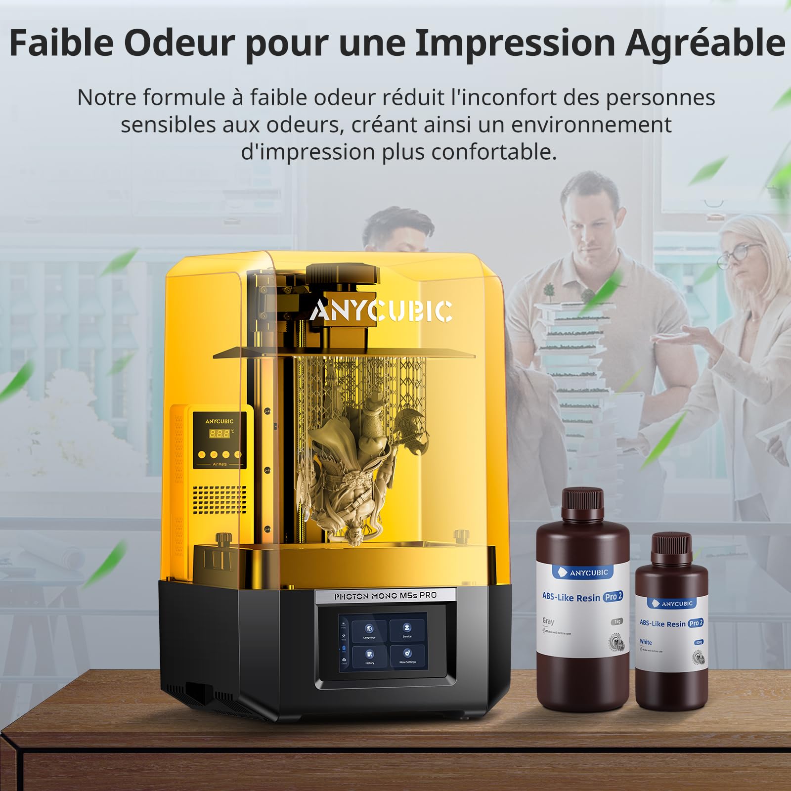 ANYCUBIC Résine ABS-Like Pro 2, Resine pour Imprimante 3D, Grande robustesse avec Haute Précision, Résine Photopolymère UV 405 nm pour Imprimante 3D LCD/DLP/SLA (Gris, 1000G)