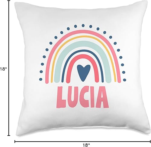 Miniatura 5 de Lucia Name Custom Woman Myth Legend Pink Birthday Party Throw Pillow, 16x16, Multicolor