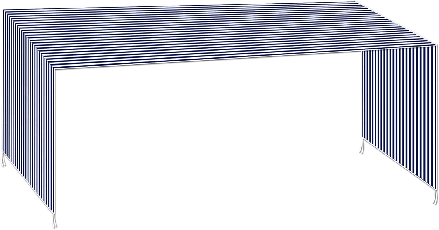 BenefitUSA 18' x 8.2' Universal Replacement Canopy Top Cover for Pergola Structure (Blue with White)