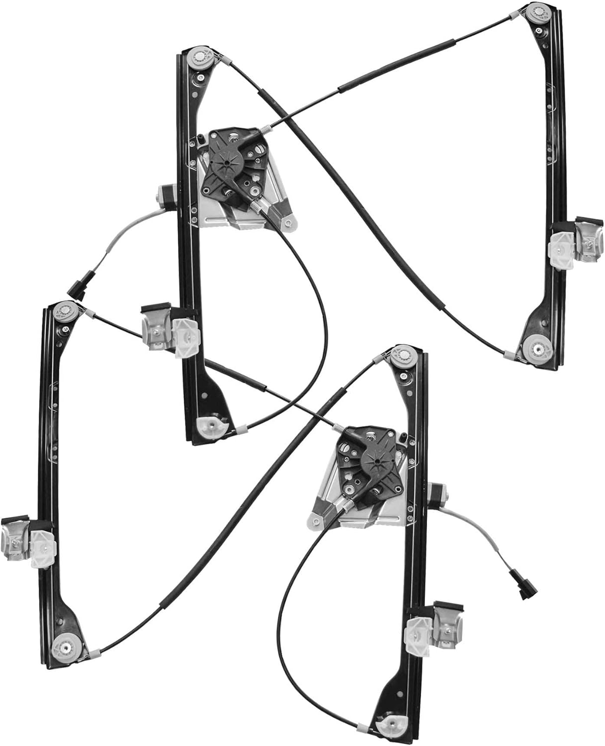 WIN2X New 2pcs Front Driver and Passenger Power Window