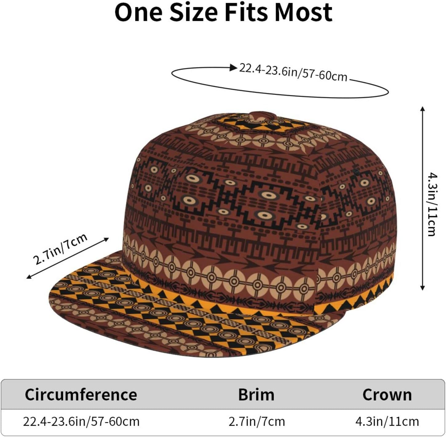 Fashion African Pattern Baseball Cap African Trucker Hat for Men Women Adjustable Outdoor Snapback Hat