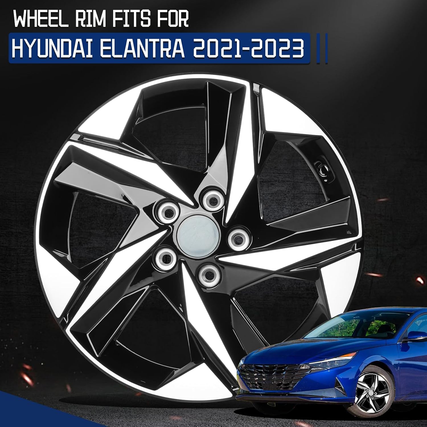 New Replacement Rim 17"x7" Silver Premium Aluminum Alloy Wheel Rims Fit for Hyundai Elantra 2021 2022 2023, Direct Fit and OE Stock Specs 17x7 inch Rim