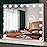 M MIVONDA Large Vanity Mirror with 17 Bulbs Lights, Hollywood Lighted Makeup Mirror for Desk and Wall, Dimmable 3 Lighting Modes, Plug-in & USB Charger Port
