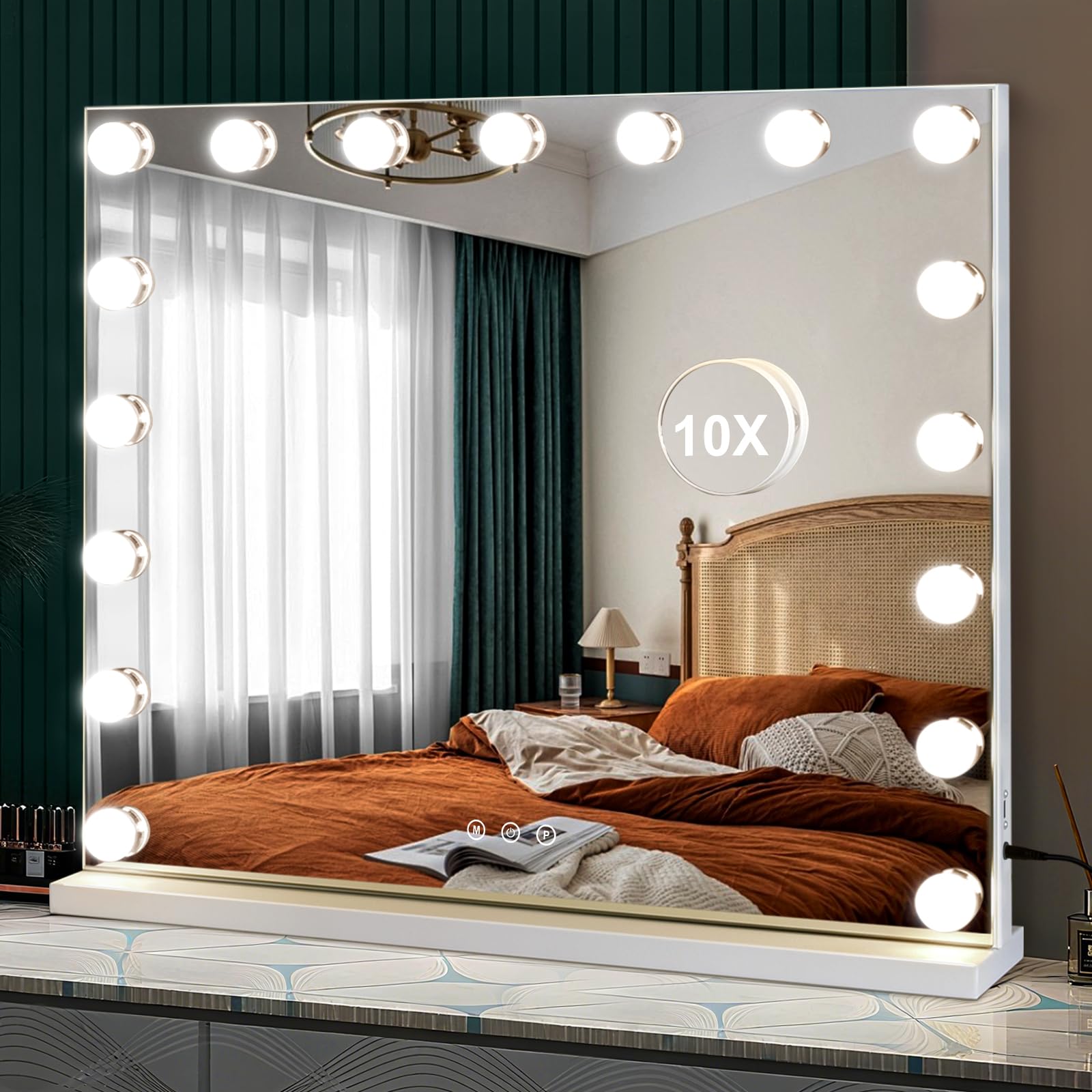 Miroir Hollywood éclairé pour bureau et mur contre le manque de lumière