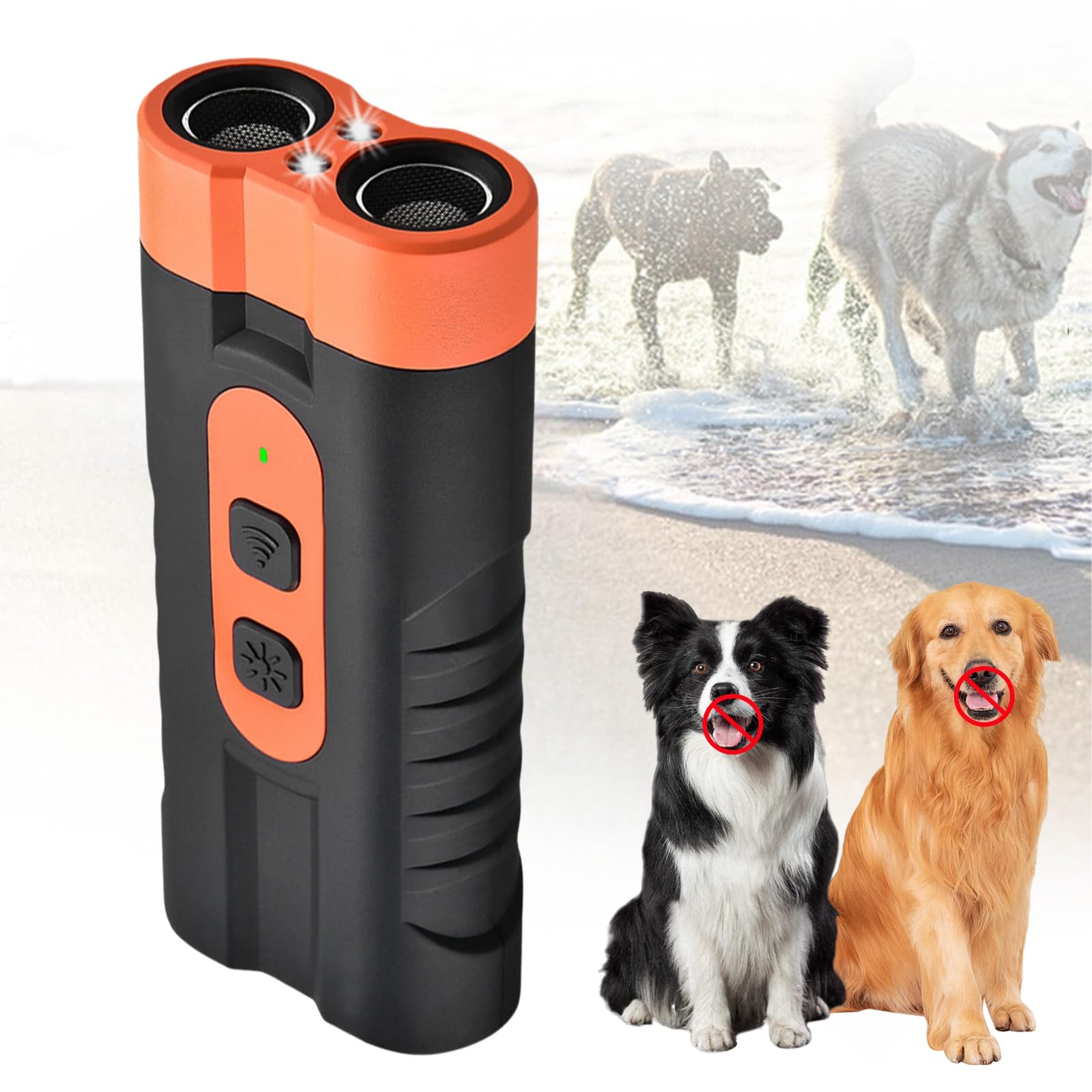 KQLHLHDYZ Anti Barking Device for Dogs, Ultrasonic Training Device for Dogs and Cats Indoor & Outdoor Portable, Rechargeable with Type-C Connection