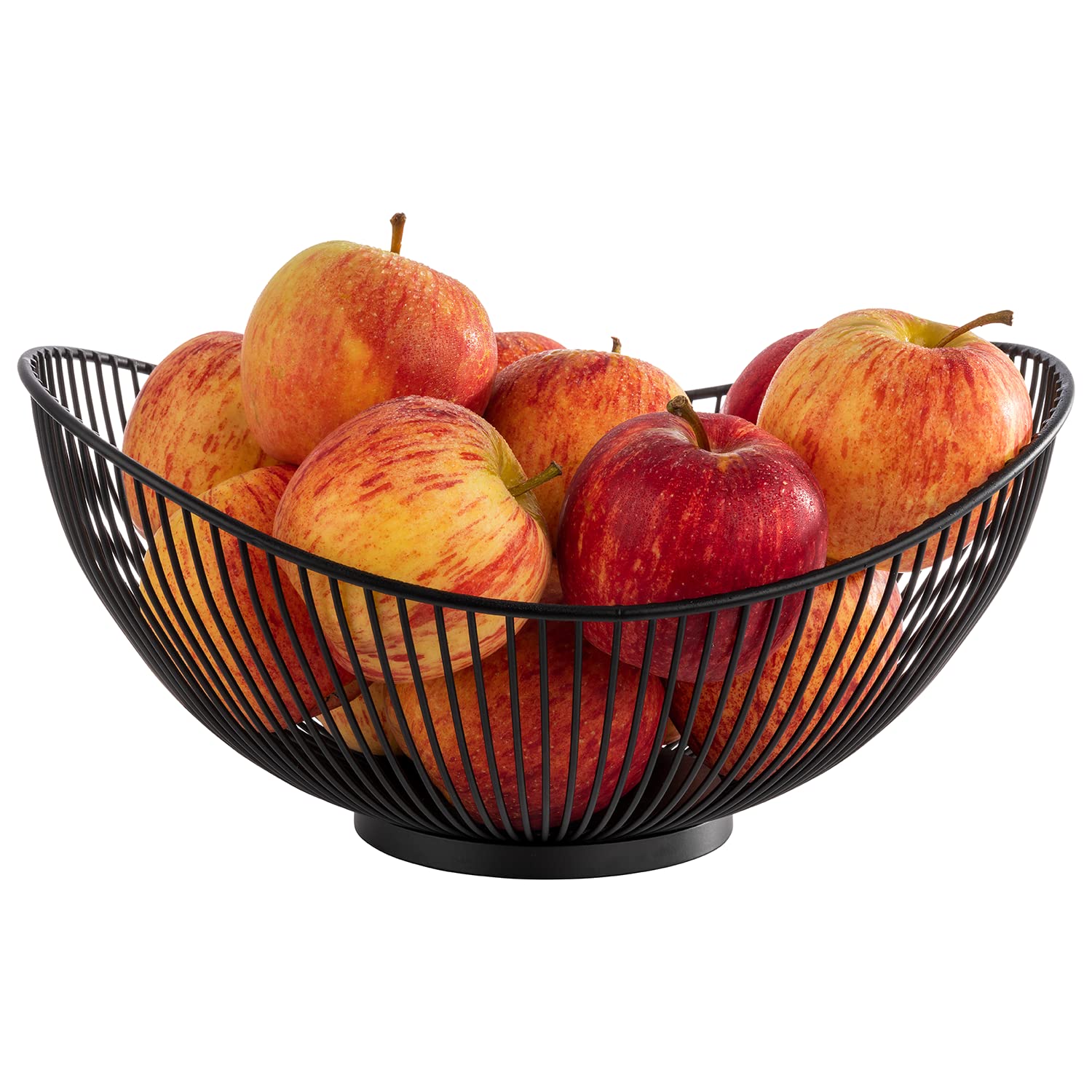 APS 30424 Panier SVART, métal, noir, 29,5 x 25,5 x 13,5 cm