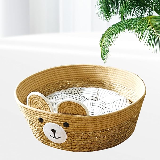 Cama Tejida para Perro Mediano 35 cm con Cojín Desmontable miniatura 3