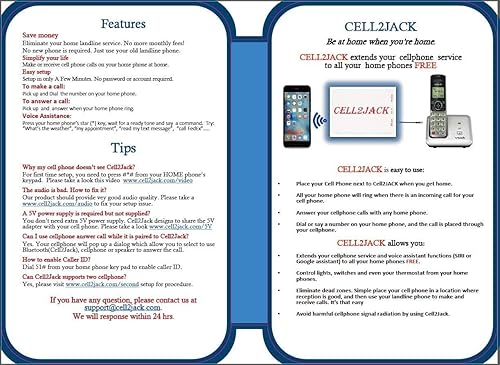 Miniatura 7 de Cell2jack - Adaptador de teléfono celular a teléfono residencial - Realice y reciba llamadas de teléfono celular en su teléfono fijo gratis,