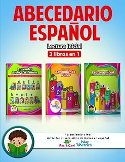 Abecedario Español | 3 libros en 1 | Lectura inicial | Aprendiendo a leer | Actividades para niños de 4 años en español (Spanish Edition)