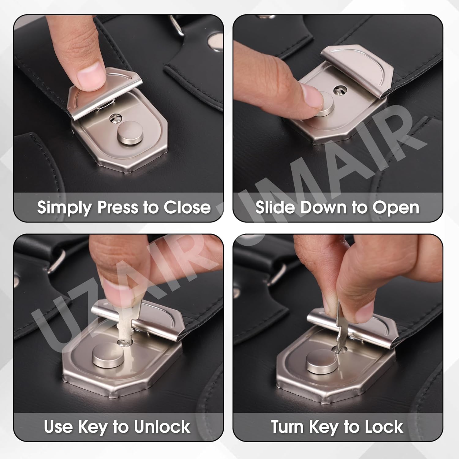 Masonic Master Mason Blue Lodge Apron Case, Faux Leather, 16x18 Inch with Embroidered Logo, Silk Knitted Tie Set