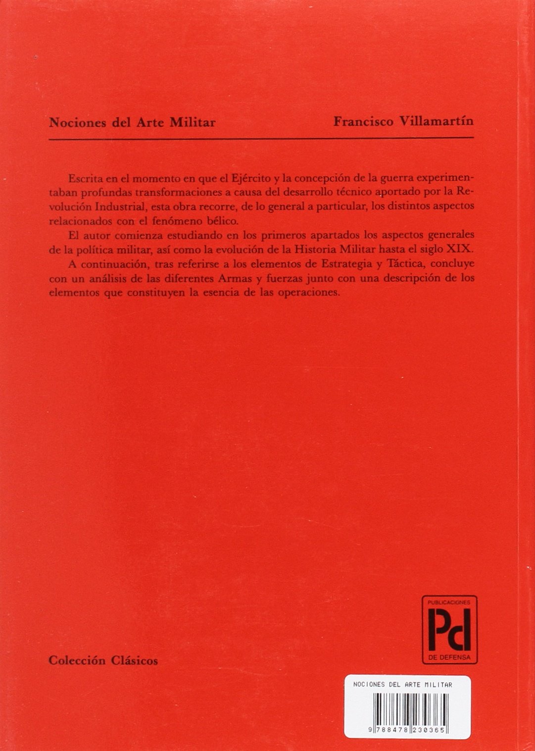 Nociones del arte militar (Colección Clásicos)