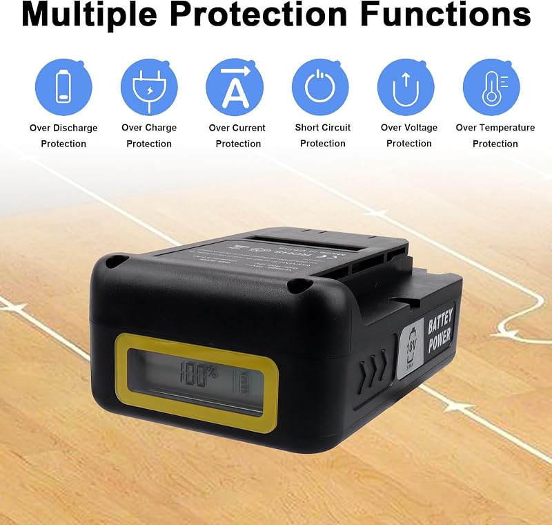 MXJFYY 18V 5000mAh Kärcher akkumulátor, 5Ah lítium-ion, összes 18V szerszámhoz