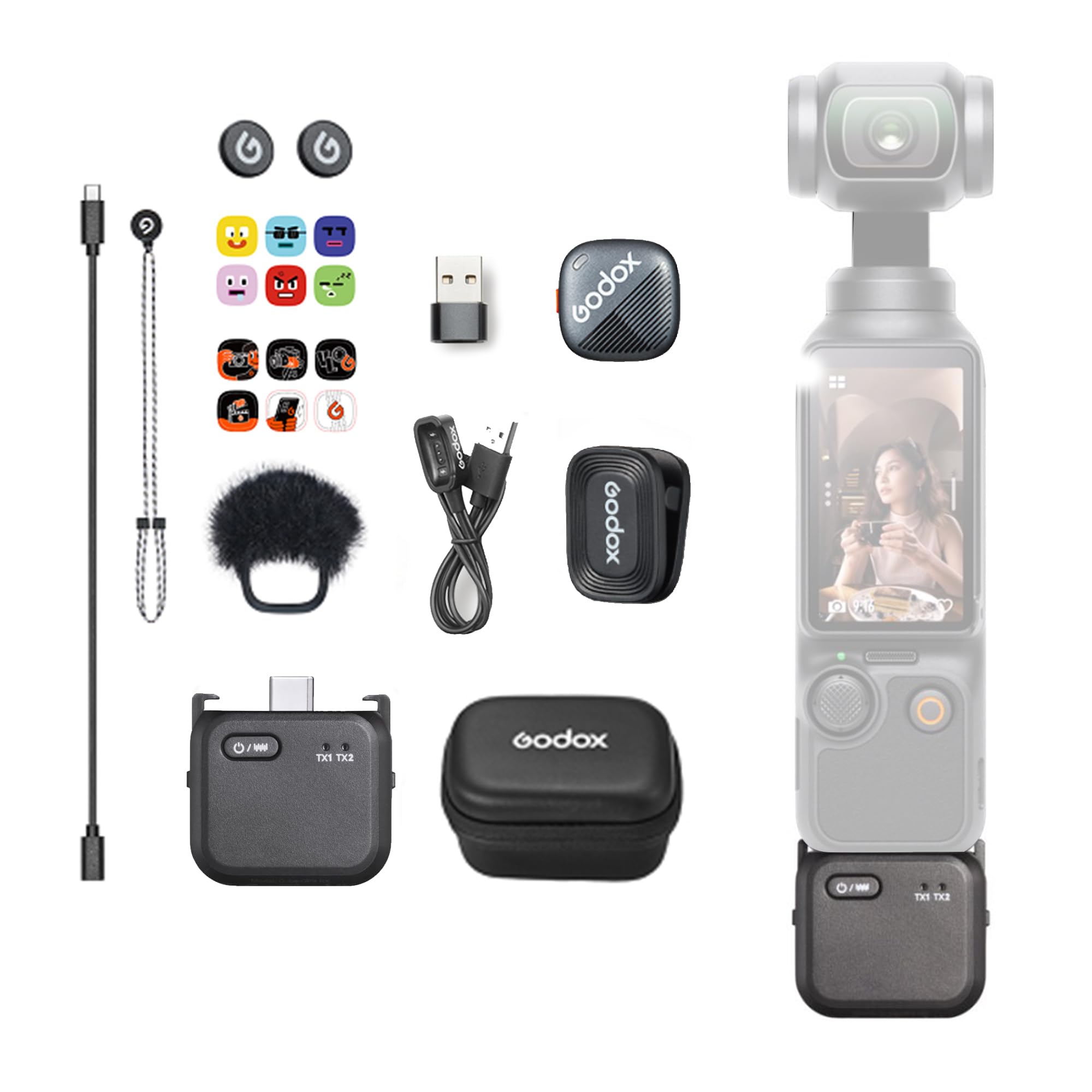 Amazon | GODOX Cube-OP3 ワイヤレスマイクシステム 200m長距離伝送