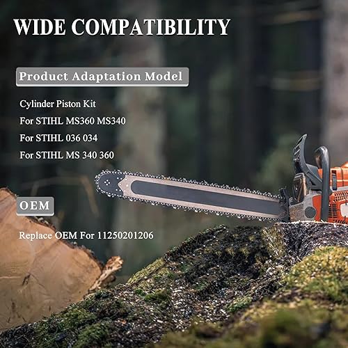 Miniatura 3 de Haishine Kit de pistón de cilindro de 1.890 in para STIHL MS360 MS340 036 034 MS 340 360 Motosierra Motor Parts #11250201206