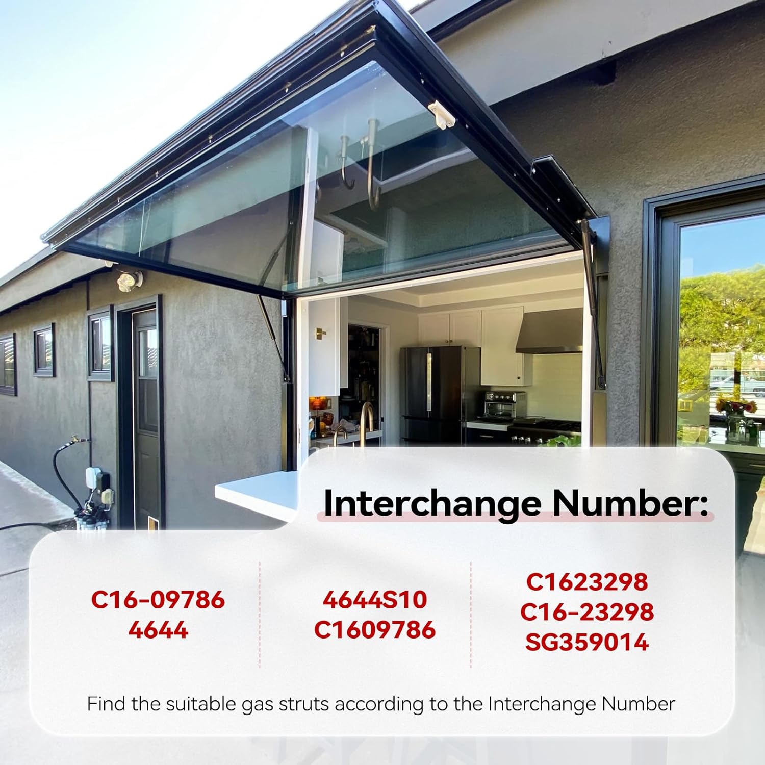 Vepagoo C1609786 20 inch 30Lb Gas Struts 10MM Gas Spring Lift Strut Bracket