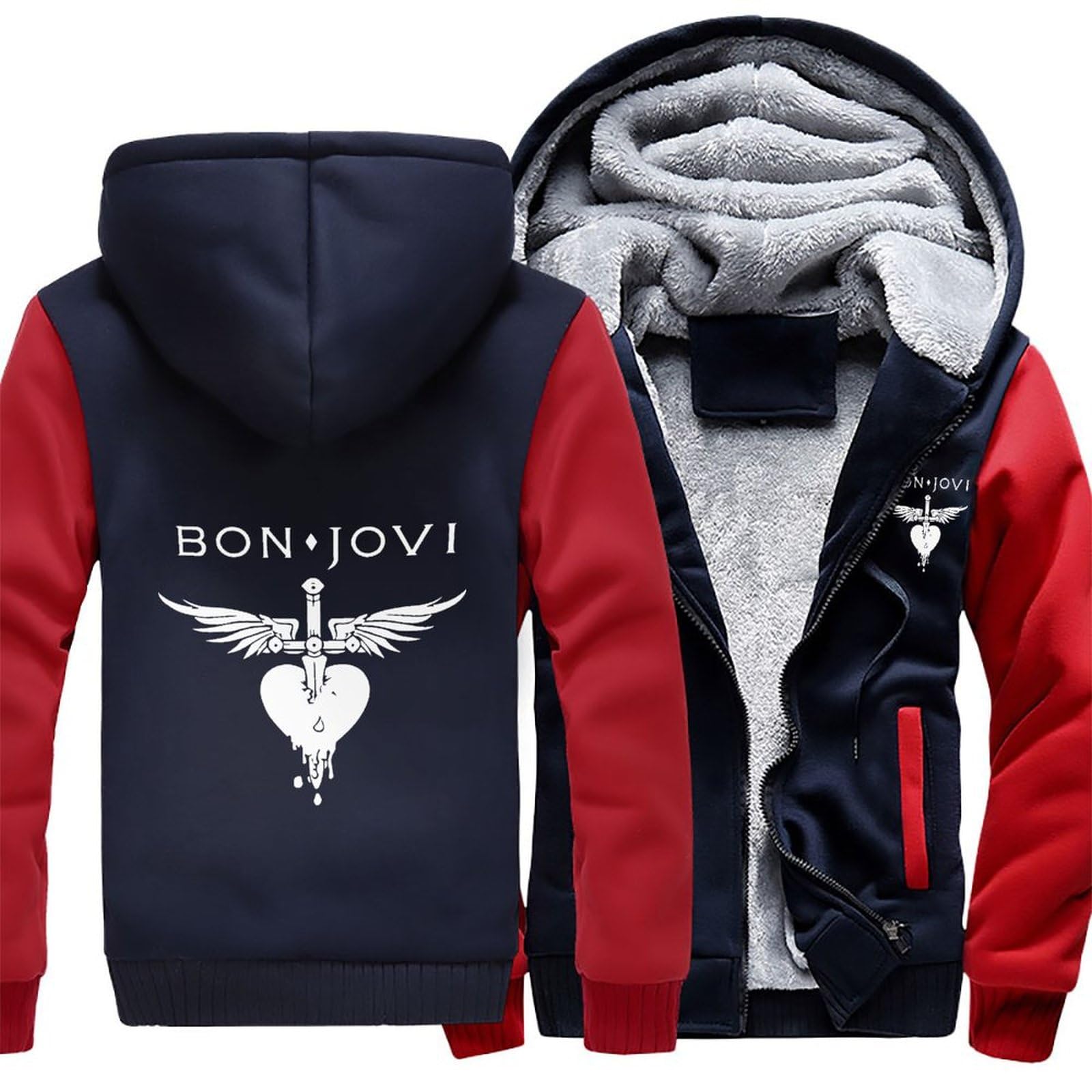 Bon Jovi パーカー Amazon.co.jp: ボン・ジョヴィ パーカー メンズ 長袖 春秋冬 裏