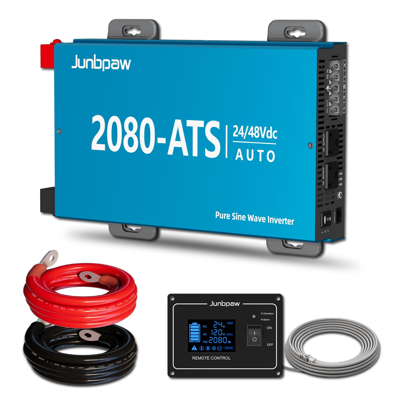 Amazon.co.jp: Junbpaw 2080W RV純正正弦波インバーター ATS付き