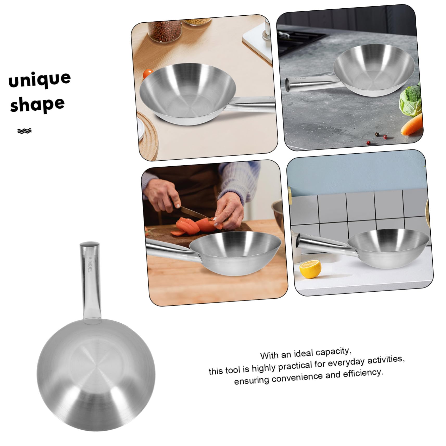 Zerodeko Mestolo Riutilizzabile Per Mestolo Per Da Giardino Manico Corto Ed Ergonomico Per Uso e Professionale