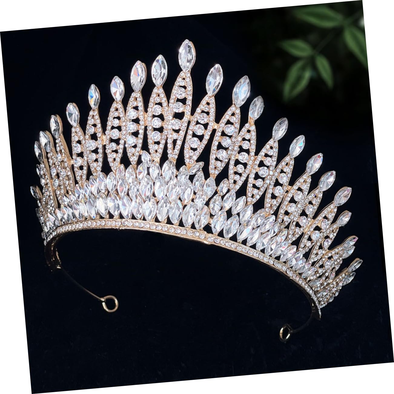 Diadema Corona de Aleación de Zinc Blanco para Novia