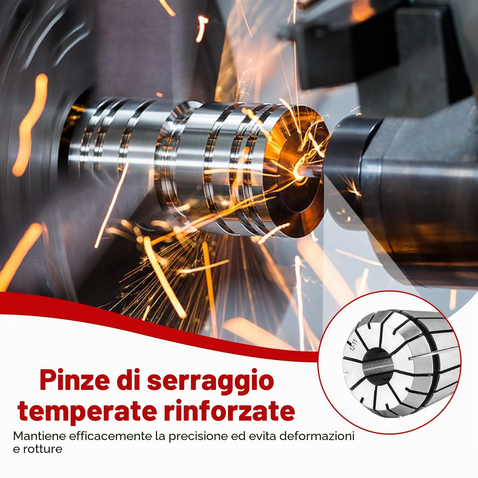 HSEAMALL - Set di 19 mandrini di precisione ER32, da 2 a 20 mm, per macchine a controllo numerico, per incisione e fresatura