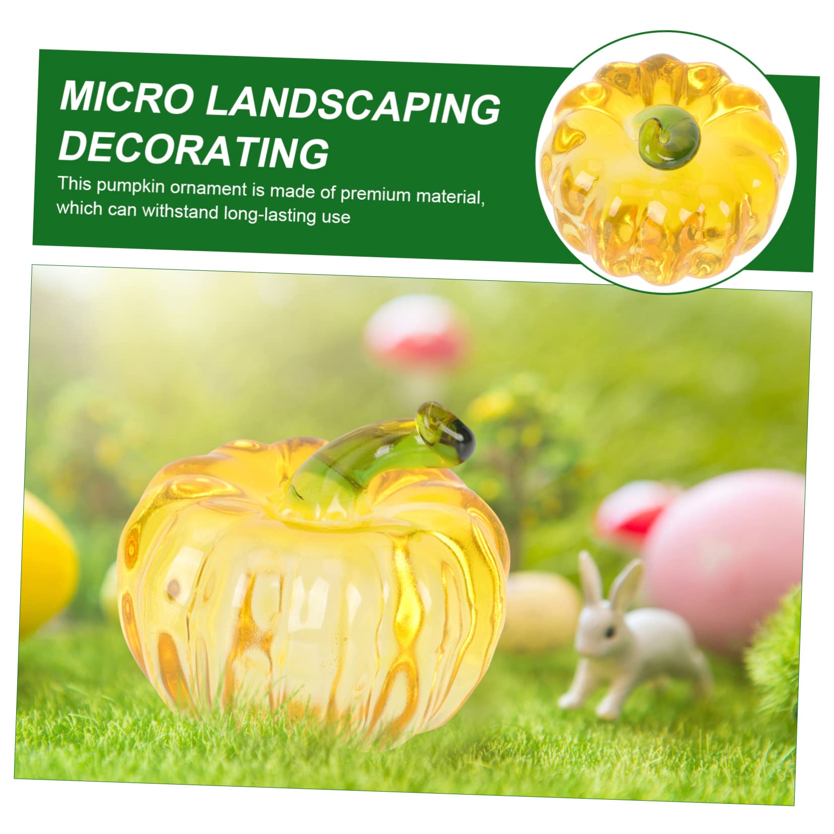 5 Pezzi Di Zucca Di Cristallo Realistica Zucca Artificiale Zucca Decorativa Ornamento Per Casa E Ufficio
