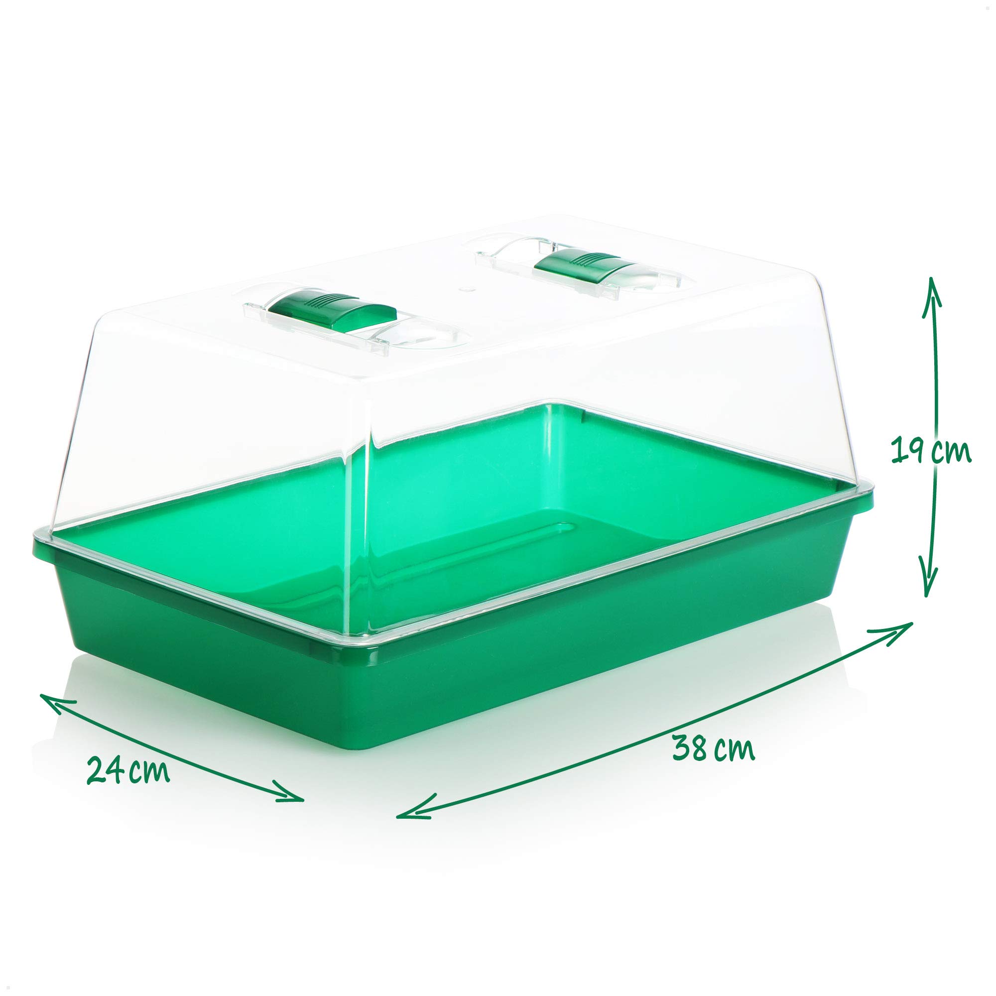 COM-FOUR® Serre d'intérieur 2X, équipement pour la Culture de Plantes, Pot de Culture avec Couvercle, Conception Stable et résiliente (2 Serre intérieure - Verte)
