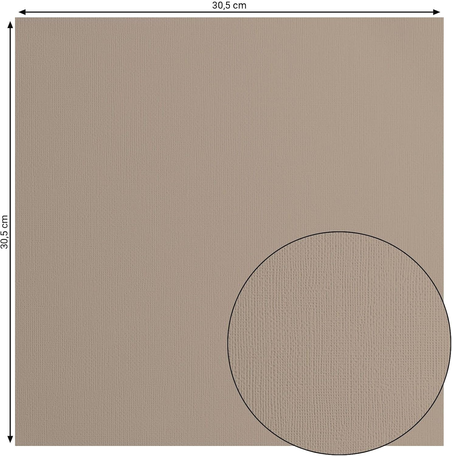 Vaessen-Creative Florence Textured Cardstock, Grey Stone, 216 Grams, 12x12 inches, 20 Sheets, for Scrapbooking, Card Making, Die Cutting and Other Paper Crafts, 30.5x30.5cm, Gray