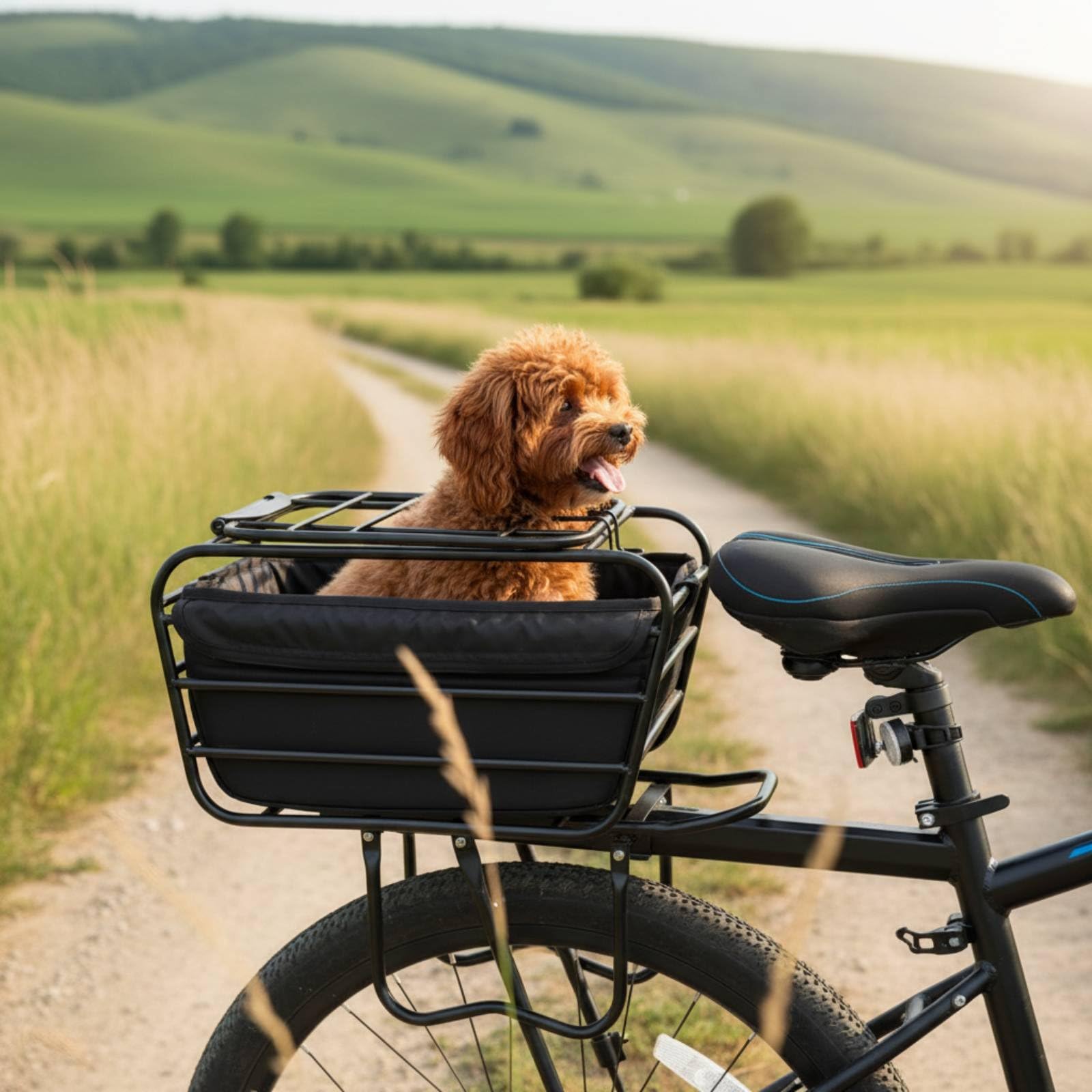 Panier pour Chien de Vélo Universel Panier de Transport pour Animaux de Compagnie Robuste et Stable pour Déplacements Quotidiens, Faire Les Courses