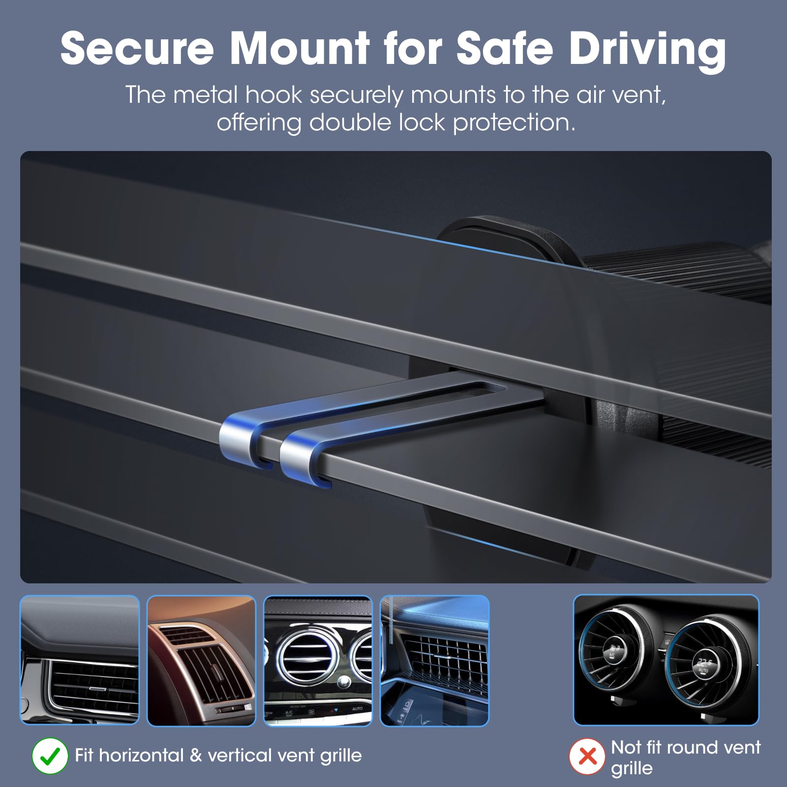 pitaka Cargador de coche Qi2 MagSafe con función NFC, rotación de 360° | Soporte magnético para teléfono de coche de 15 W, compatible con MagSafe y iPhone 17/16/15/14/13 Series, ventilación de aire