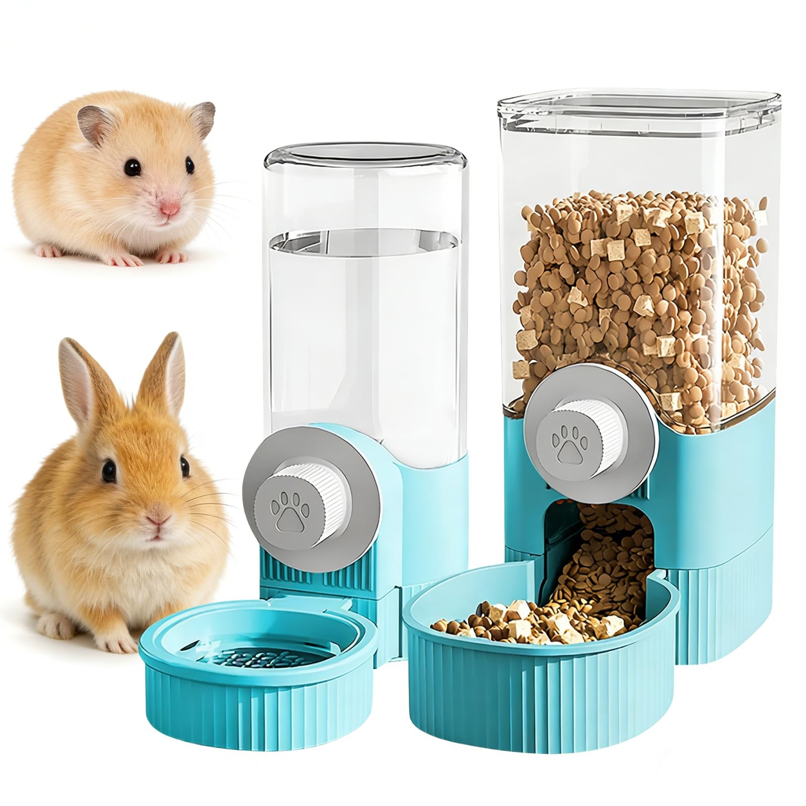 Abreuvoir Et Alimentateur Automatique 2-1 Distributeur Automatique De Nourriture À Suspendre Distributeur D'eau Automatique Mangeoire Automatique À Suspendre Distributeur Eau Lapin Pour Petits Animaux