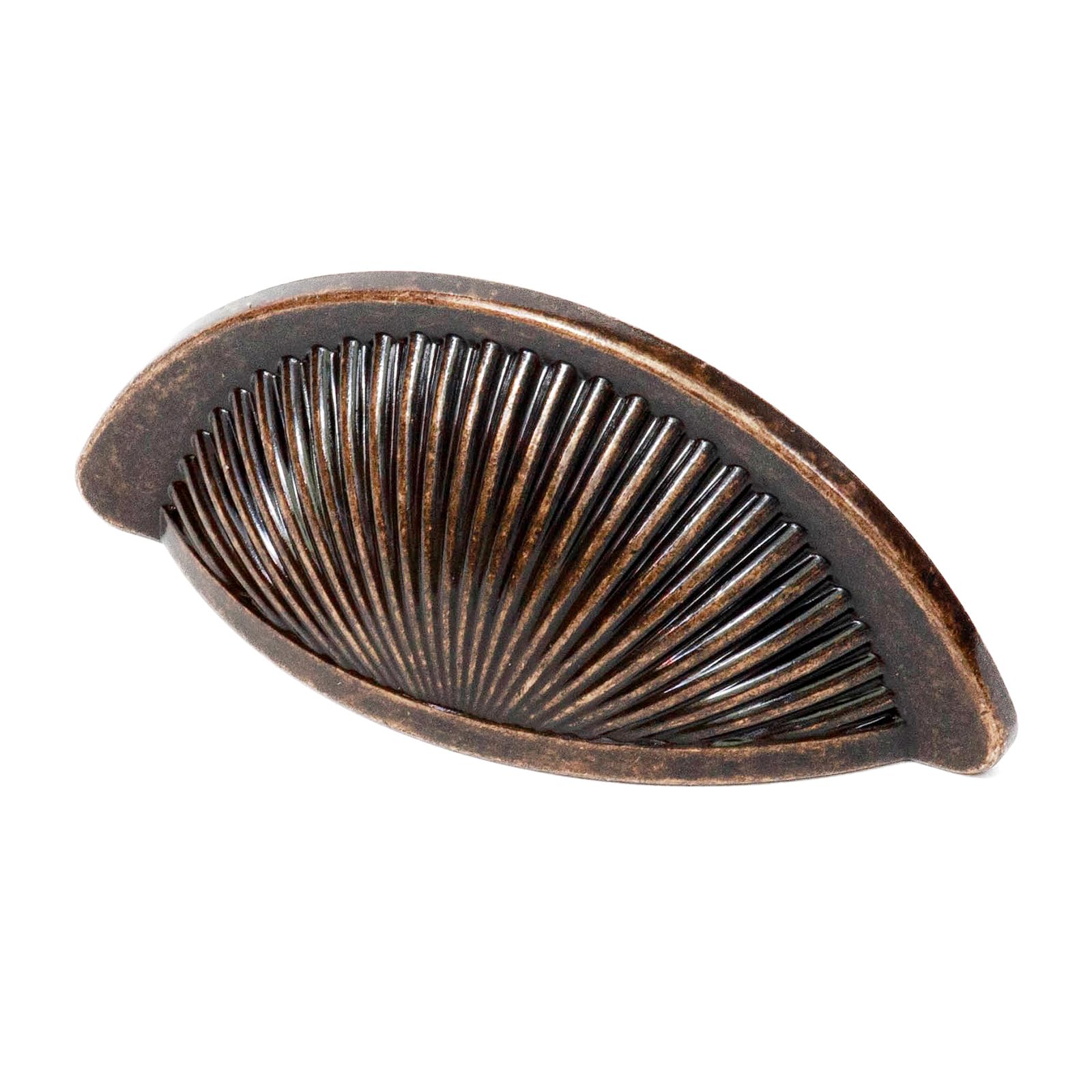 Decoranddecor Antique Copper Arro Half Moon Shaker Cup Handles Cabinet Pulls Zinc 64Mm Hole Centre (Antique Copper) - 1 Pack