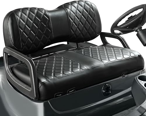 NOKINS Juego de fundas de asiento de diamante para carrito de golf, para Yamaha DriveDrive2 OEM estándar, no requiere clavos y fácil de limpiar,