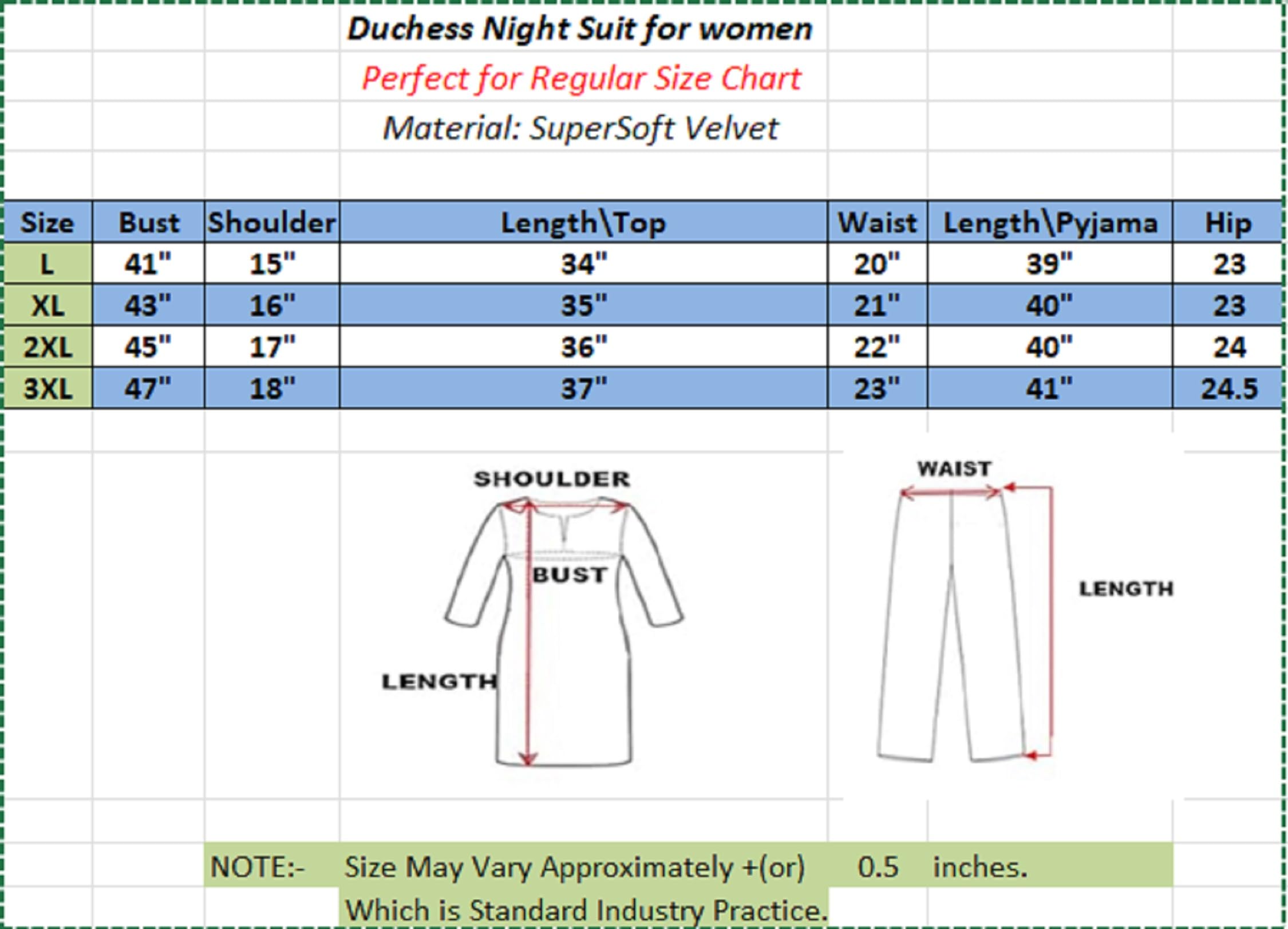 Duchess Women's Supersoft Velvet Printed Night Suit For Winter Wear, 2XL, Pink - Image 2 thumbnail