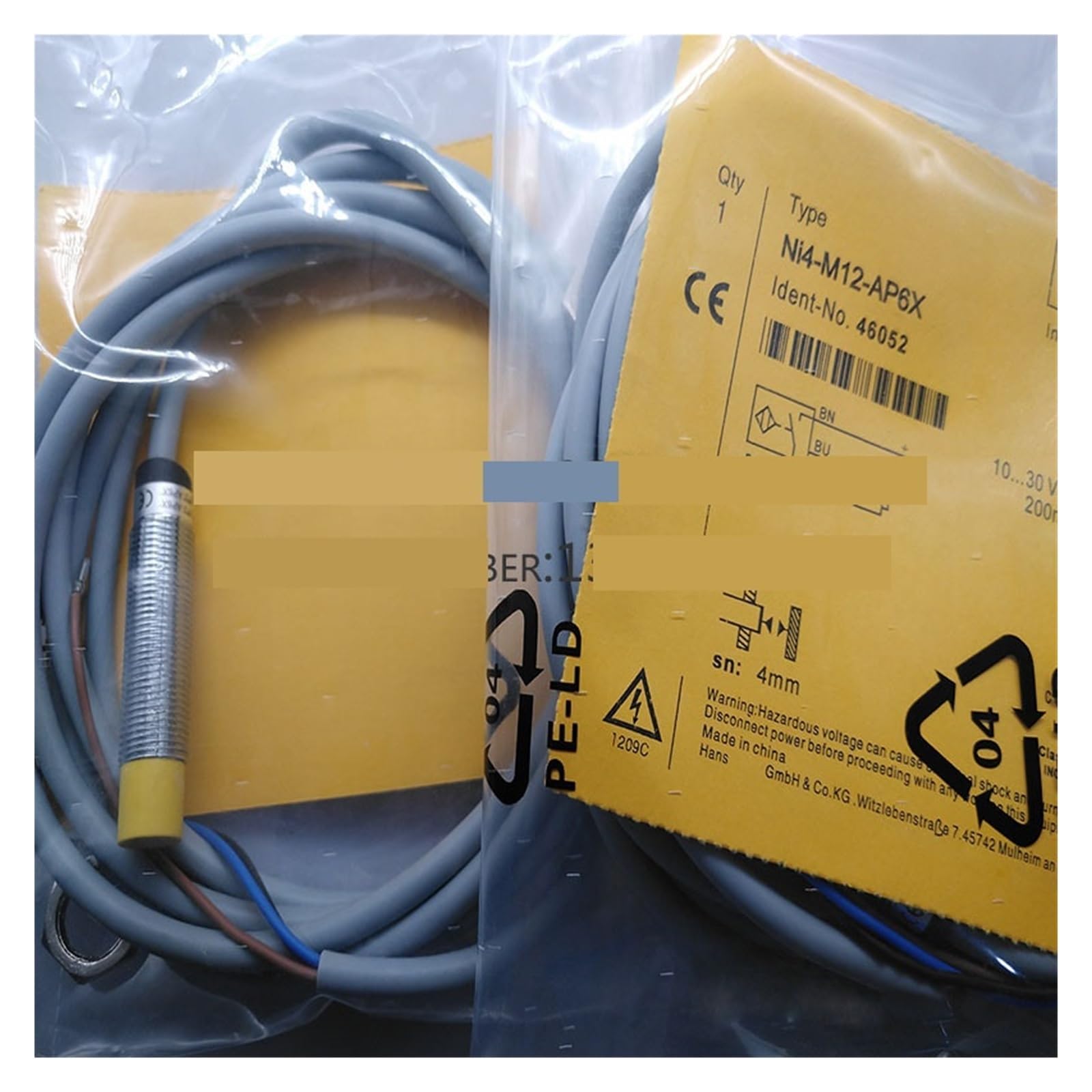 Capteur de proximité NI4-M12-AP6X non encastrable à portée étendue 4mm