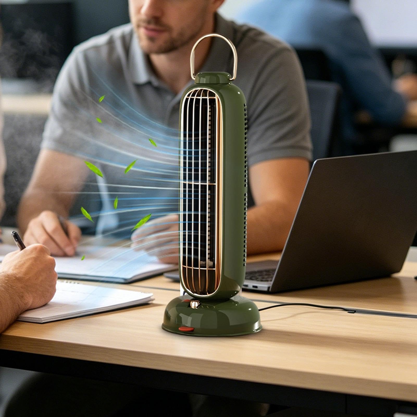 Ventilatore a Torre per la Camera da Design Senza Pale A 3 Velocità E Bassa | Ventilatore Oscillante Da Per Camera Da , Ufficio, Soggiorno, Dormitorio, Casa, Interno, Scrivania, Sonno