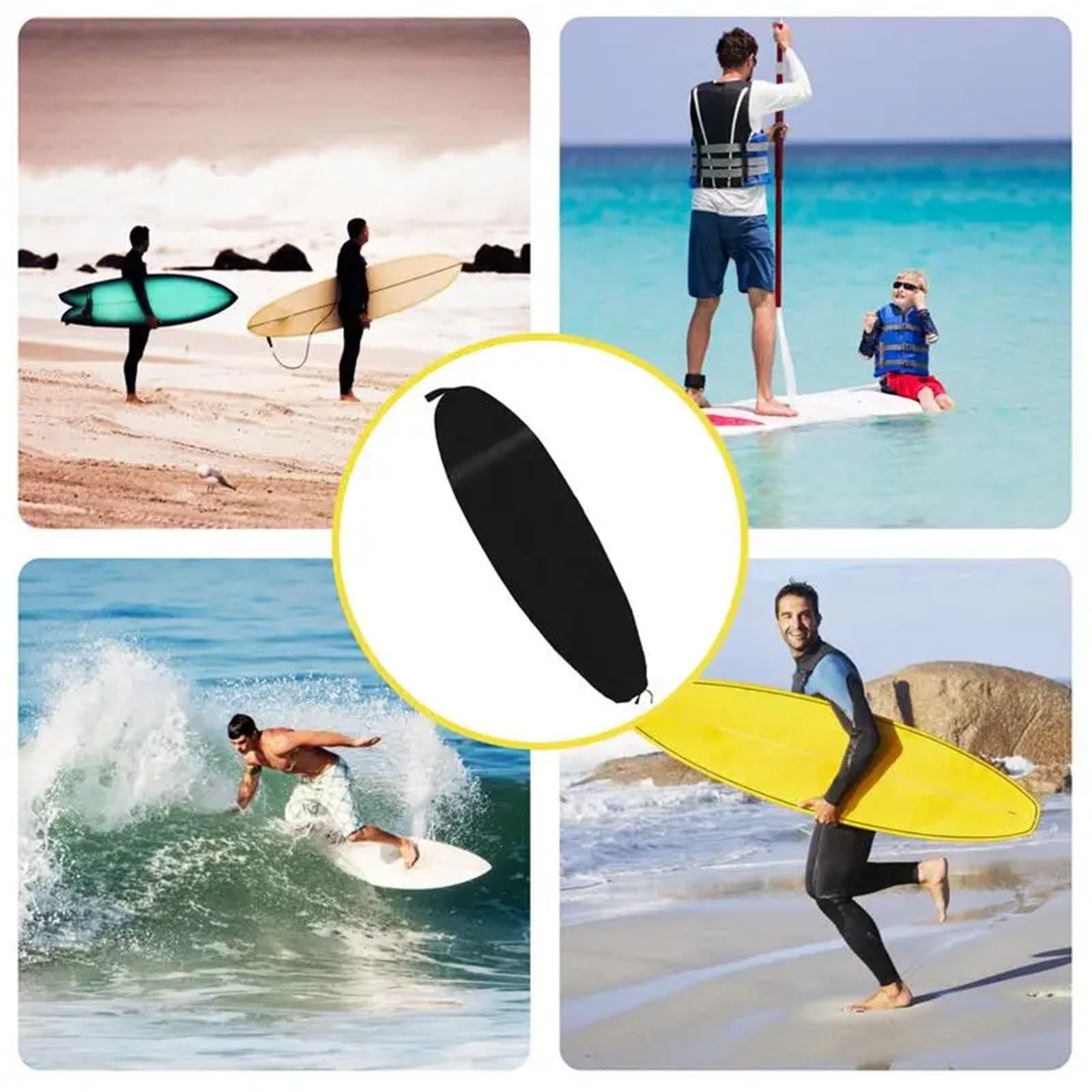Surfbretttasche Surfbrett-Sockenhülle, Schutzhülle for Board, 3 Größen, wasserdicht und staubdicht, Ski-Abdeckung