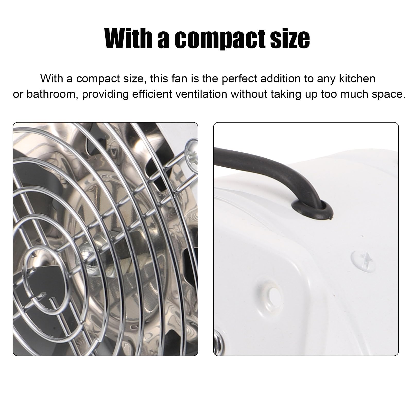 TOYANDONA Ventilador Extractor de Pared de Acero Inoxidable 150mm Blanco